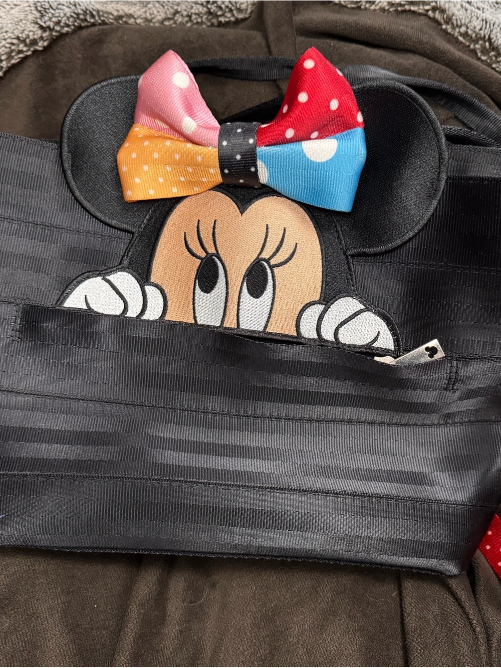 Harveys Black Backpack with Multicolor Polka-Dot Bow